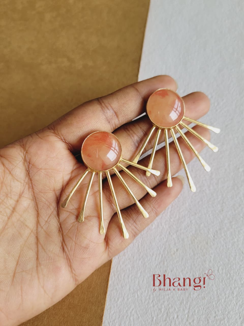 Solara Sunburst Stud Earrings