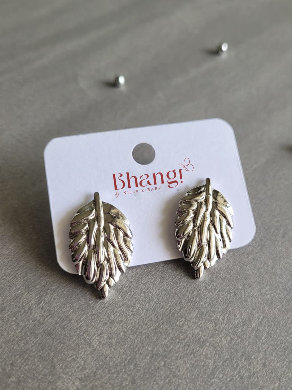 Nature Leaf Earrings - Silver