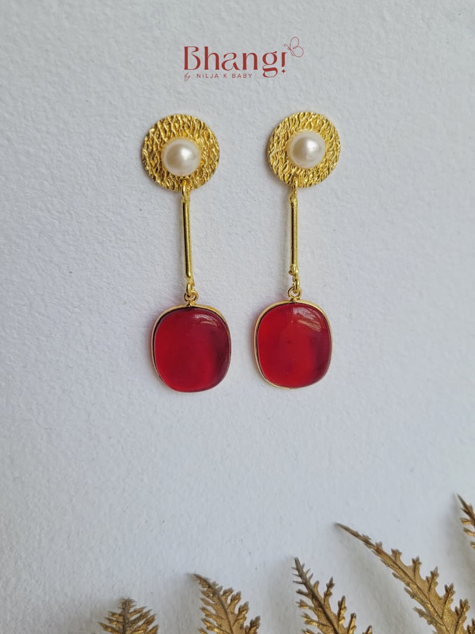 Riva Ruby Drop Earrings