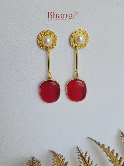 Riva Ruby Drop Earrings