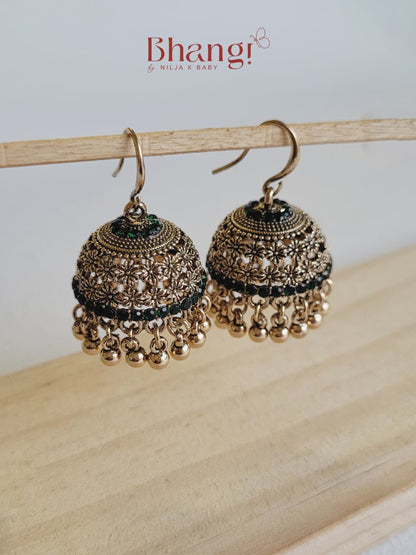 Sundari Jhumka - Green