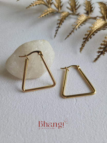 Prism Triangle Hoops