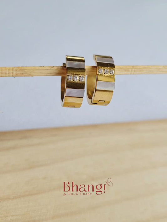 Regal Stripe Hoops