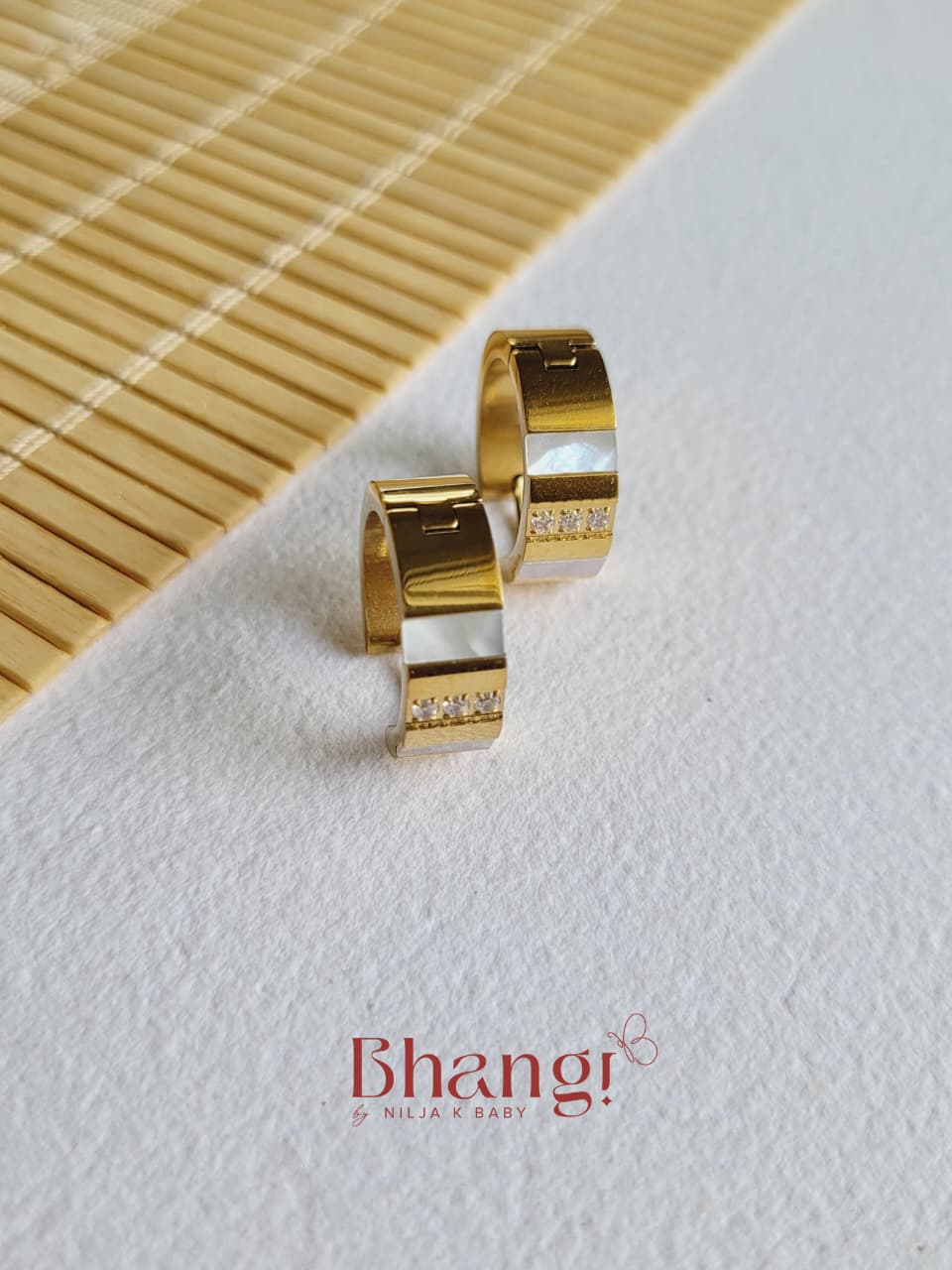 Regal Stripe Hoops