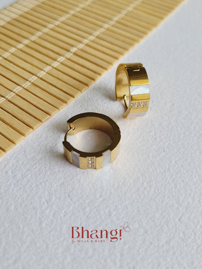 Regal Stripe Hoops