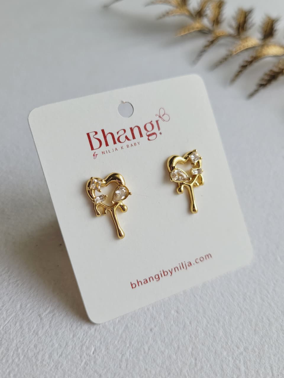 Fleur Charm Stud Earrings