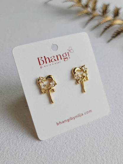 Fleur Charm Stud Earrings