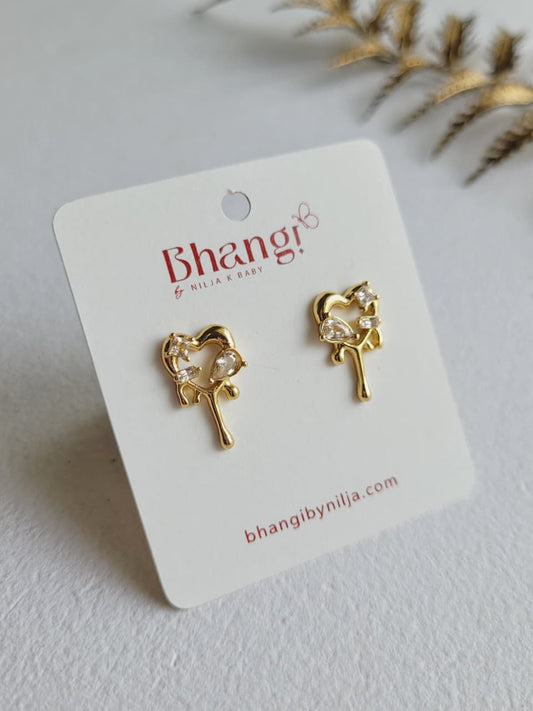 Fleur Charm Stud Earrings