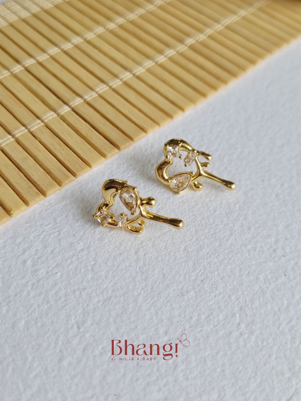 Fleur Charm Stud Earrings