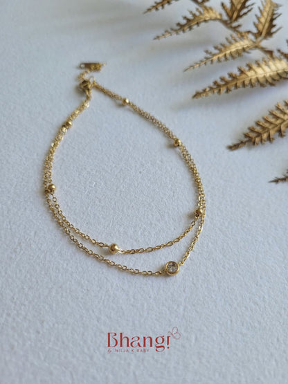 Celeste Double Layer Anklet (Single Anklet)