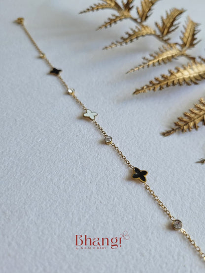 Celeste Clover Charm Anklet (Single Piece)