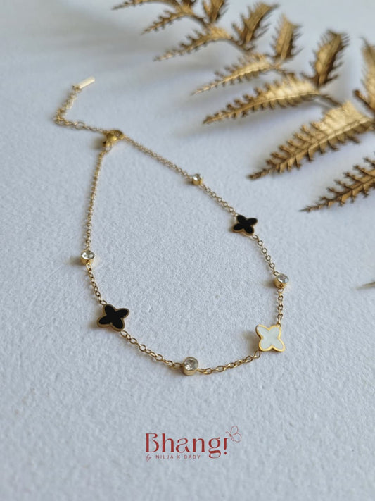 Celeste Clover Charm Anklet (Single Piece)