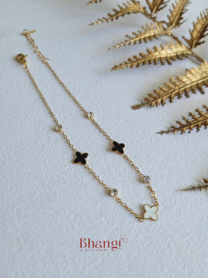 Celeste Clover Charm Anklet (Single Piece)