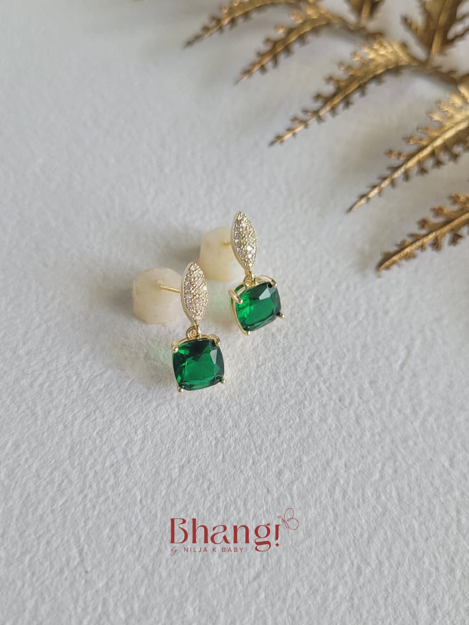 Emerald Whisper Earrings