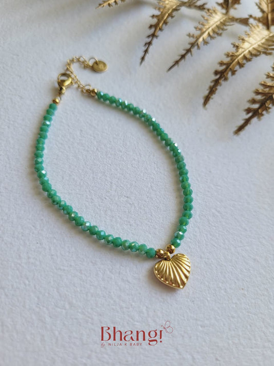 Mint Melody Heart Bracelet