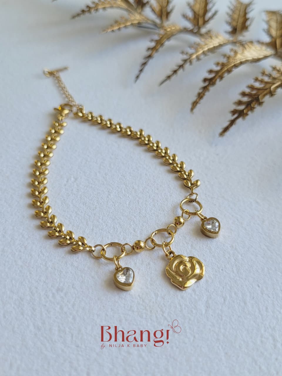 Rosette Charm Bracelet