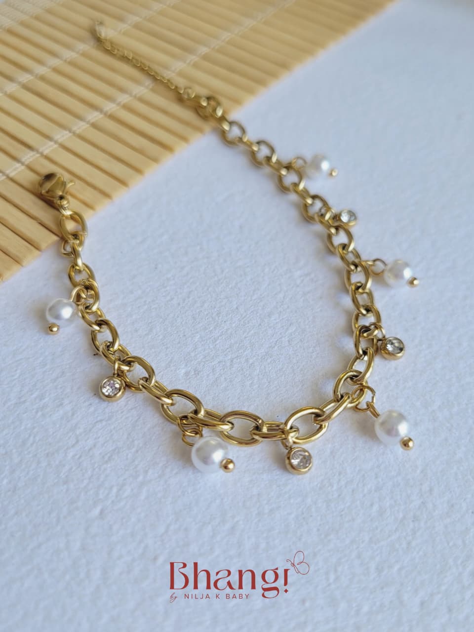 Pearl Charm Bracelet