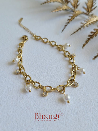 Pearl Charm Bracelet