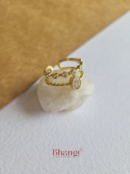Celeste Floral Drop Ring