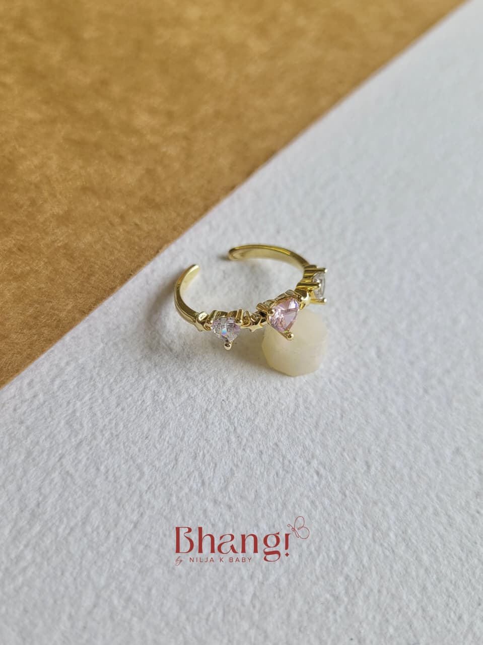 Rosé Heartstone Ring