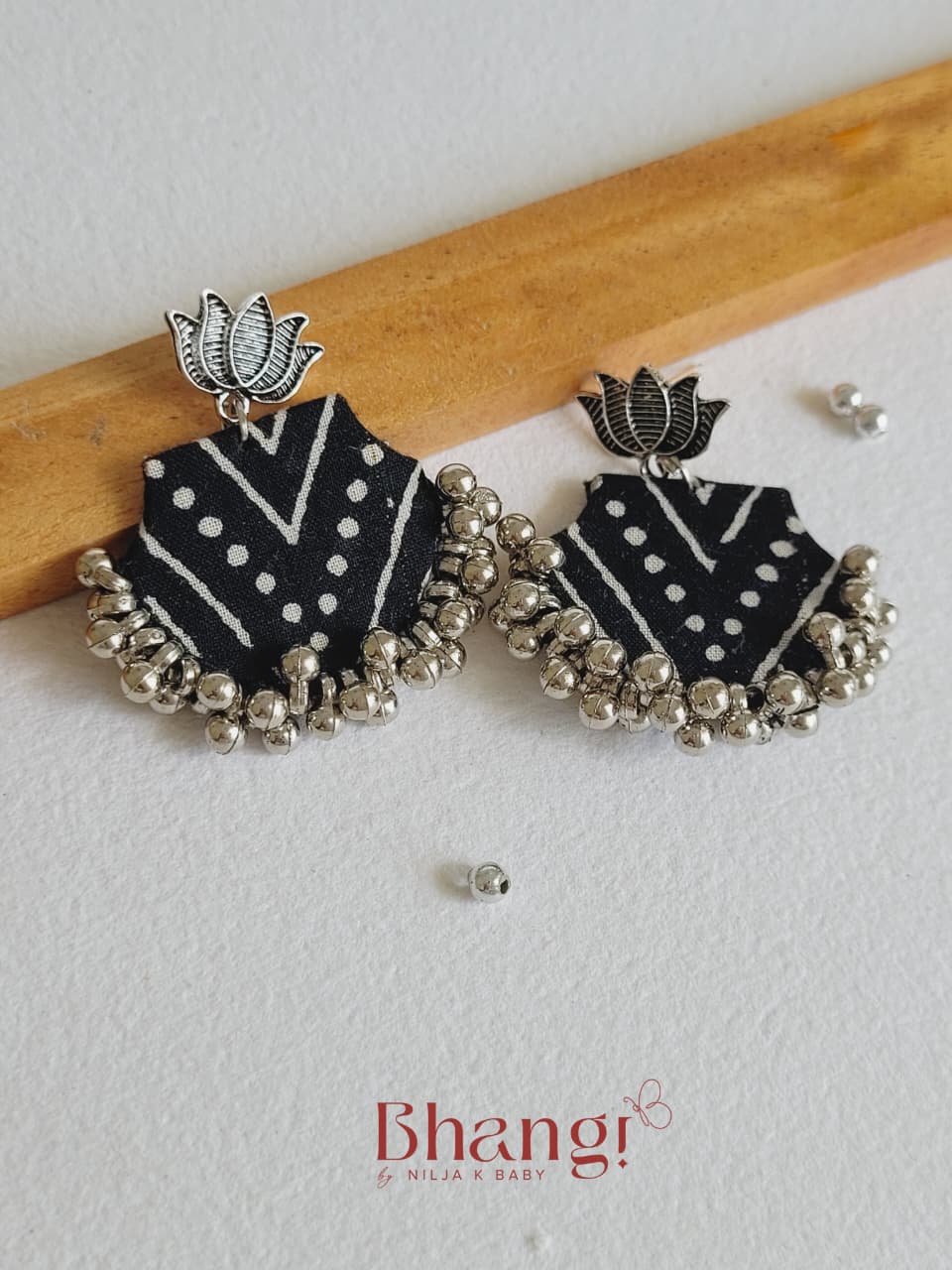 Kaalika Pattern Fabric Earrings