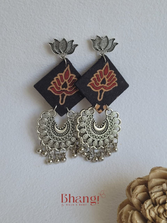Agni Lotus Fabric Earrings