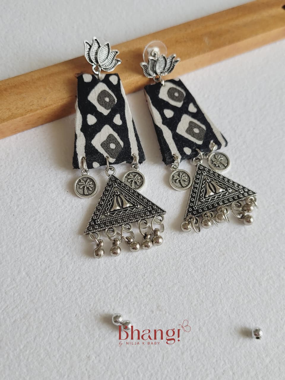 Rekha Mandala Fabric Earrings