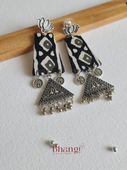 Rekha Mandala Fabric Earrings