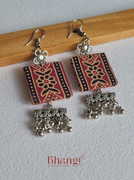 Raktika Floral Fabric Earrings
