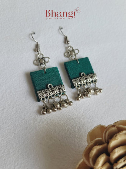 Haritha Floral Fabric Earrings