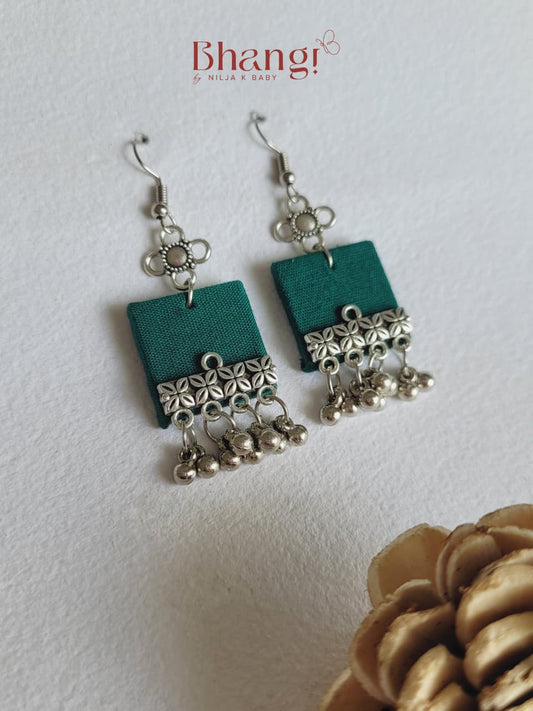 Haritha Floral Fabric Earrings
