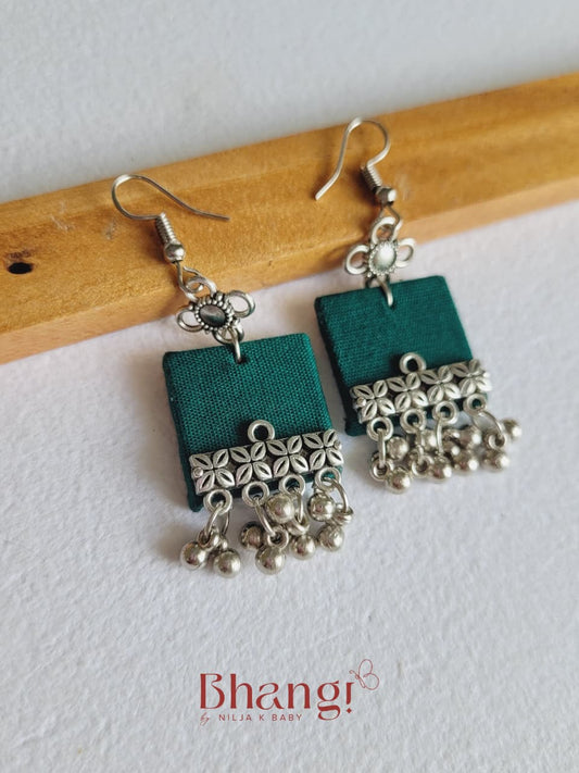 Haritha Floral Fabric Earrings