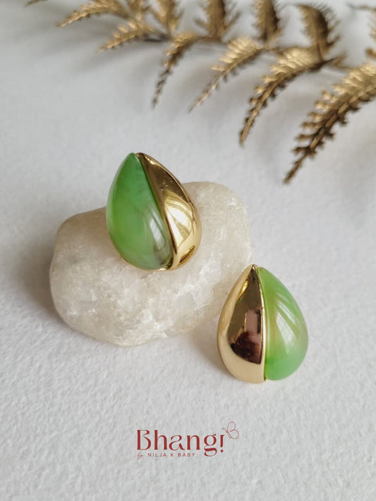 Green & Gold Earrings