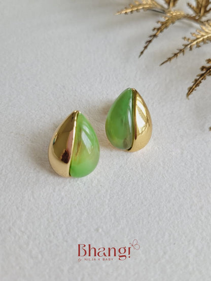 Green & Gold Earrings