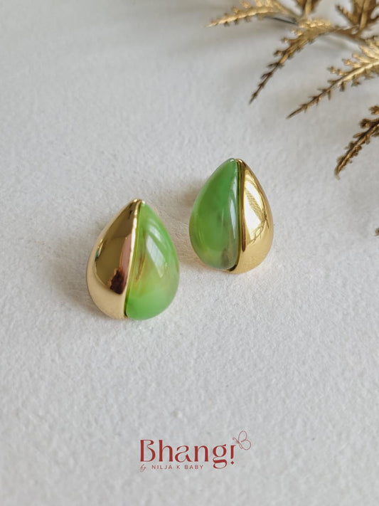 Green & Gold Earrings