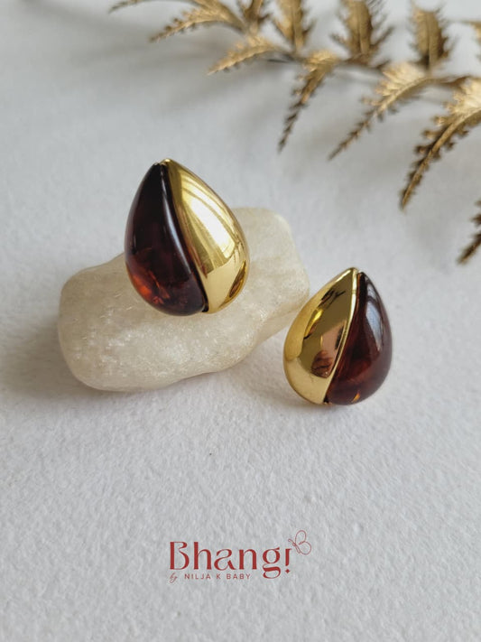 Brown & Gold Earrings