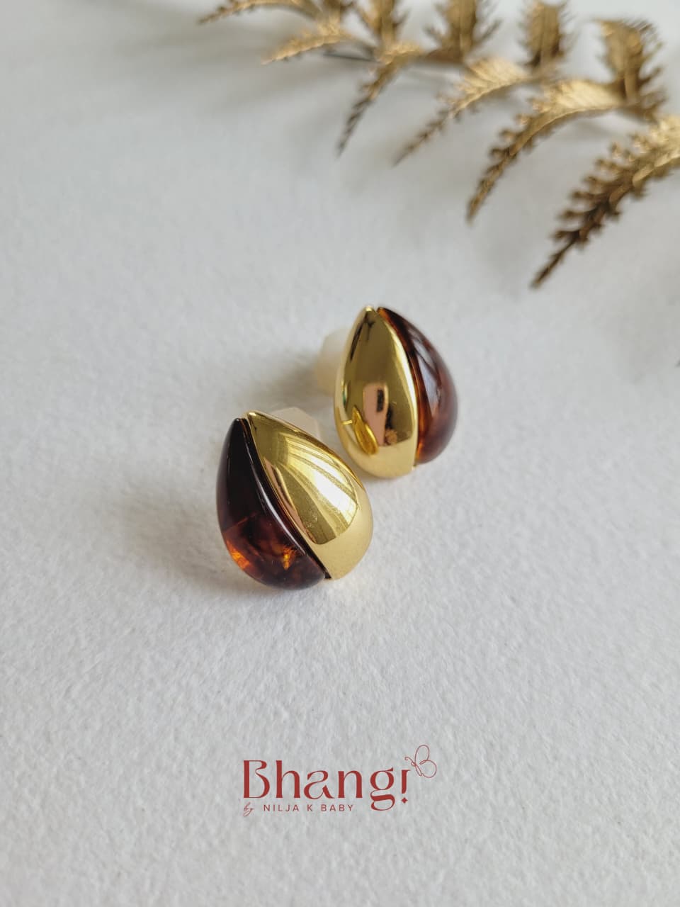 Brown & Gold Earrings