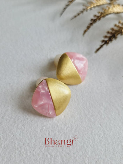 Pink & Gold Earrings