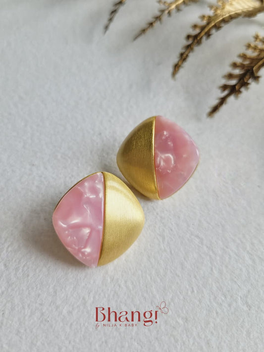 Pink & Gold Earrings