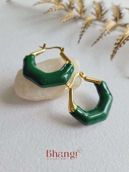 Emerald Edge Hoops