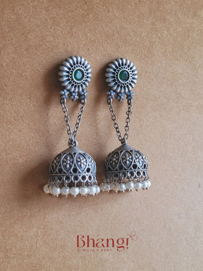 Mehreen Emerald Jhumka Drops
