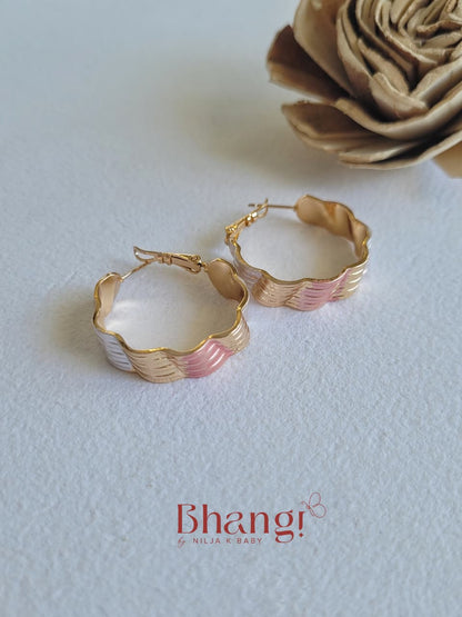 Aurea Ripple Hoop Earrings