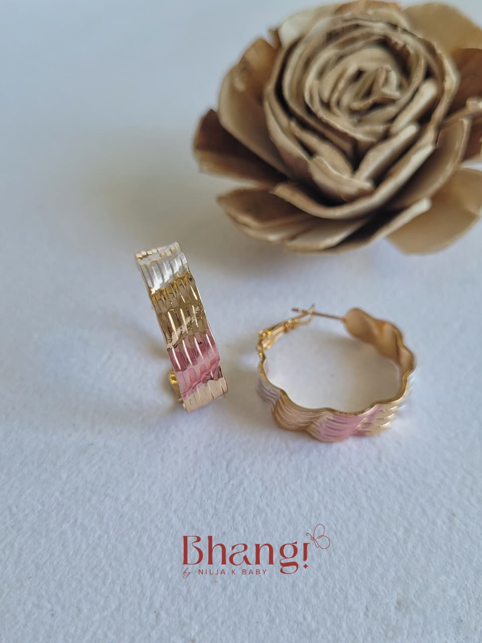Aurea Ripple Hoop Earrings