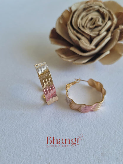 Aurea Ripple Hoop Earrings