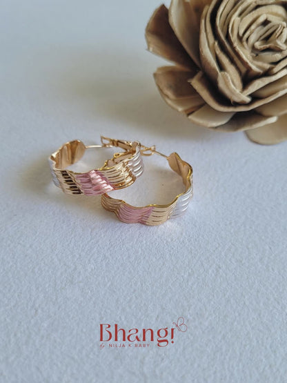 Aurea Ripple Hoop Earrings