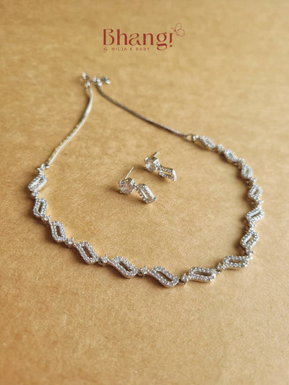 Celeste Radiance Premium CZ Necklace & Earring Set