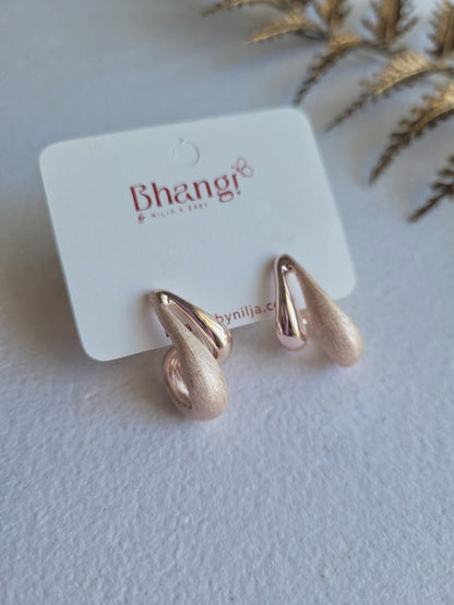 Aurelia Sculpted Rose Gold Hoop Earrings