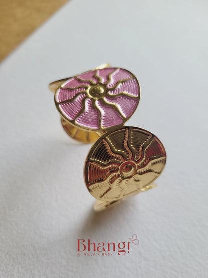 Rosé Bloom Cuff Bangle