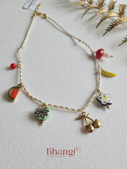 Fleur & Fruit Charm Necklace