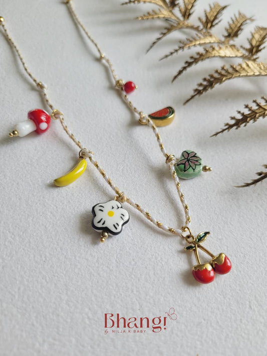Fleur & Fruit Charm Necklace